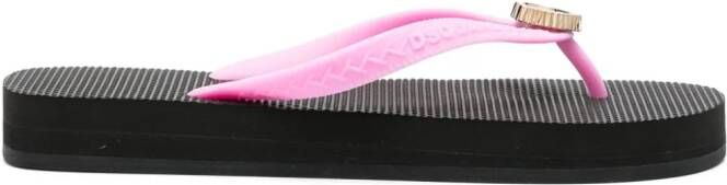 DSQUARED2 Teenslippers met logoplakkaat Roze
