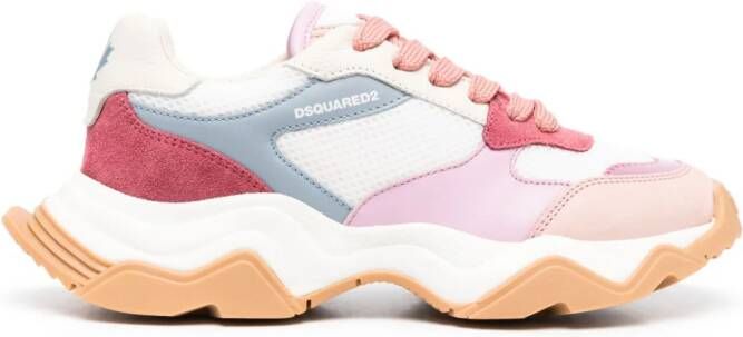 Dsquared2 Wave leren sneakers Roze