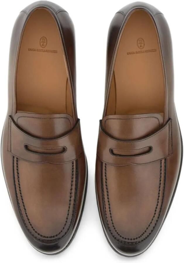 Duca Degli Abruzzi F.M. Lav. GY leren loafers Bruin - Foto 2