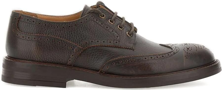 Duca Degli Abruzzi James leren derby schoenen Bruin