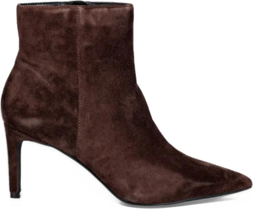 Dune London Obsessively pointed-toe suede ankle boots Bruin
