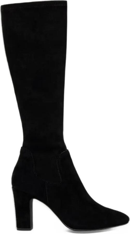 Dune London Simple pointed-toe knee-high boots Zwart