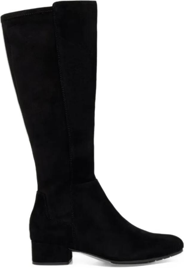 Dune London Tayla suede-effect knee-high boots Zwart