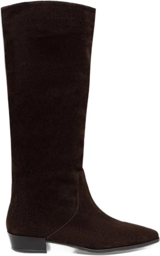 Dune London Torrie suede square-toe boots Bruin