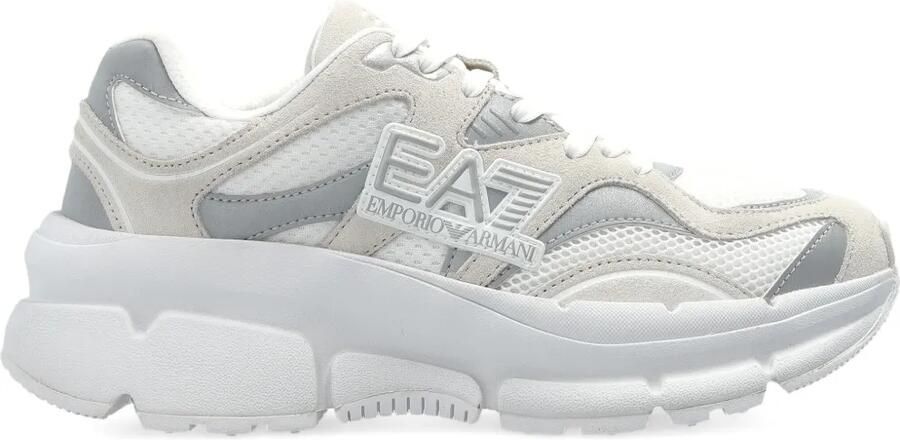 Ea7 Emporio Armani Chunky loafers met logoplakkaat Wit