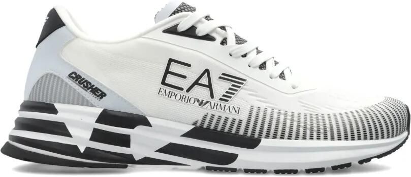 Ea7 Emporio Armani Crusher sneakers met logo Wit