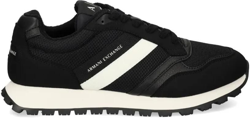 Ea7 Emporio Armani Gestreepte sneakers met vlakken Zwart