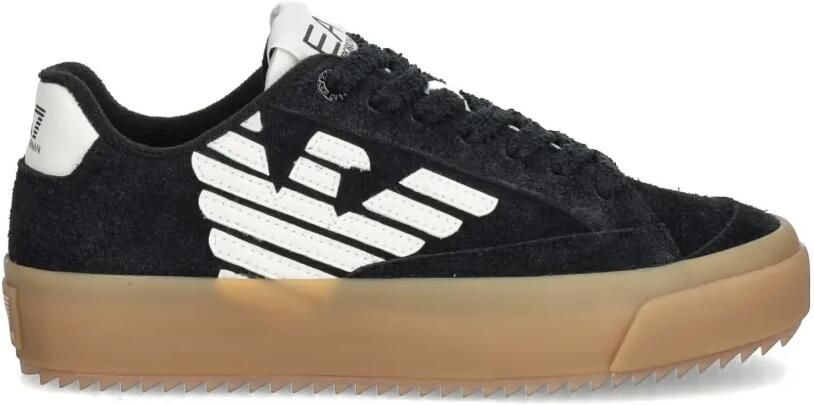Ea7 Emporio Ar i Leren sneakers met logodetail Zwart