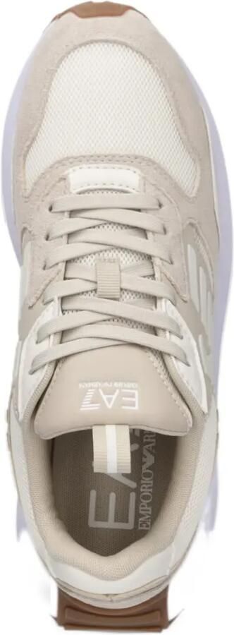 Ea7 Emporio Ar i logo-patch panelled sneakers Beige - Foto 4