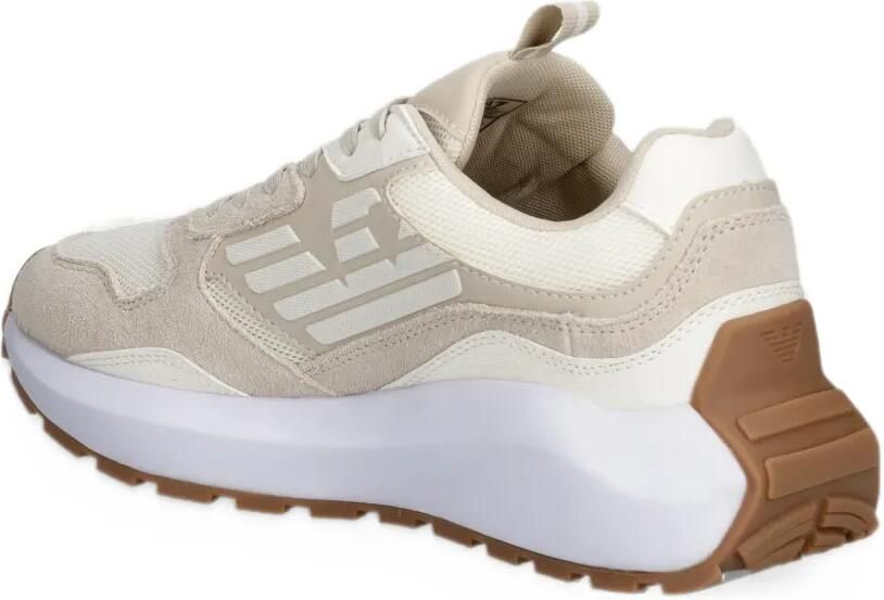 Ea7 Emporio Ar i logo-patch panelled sneakers Beige - Foto 2