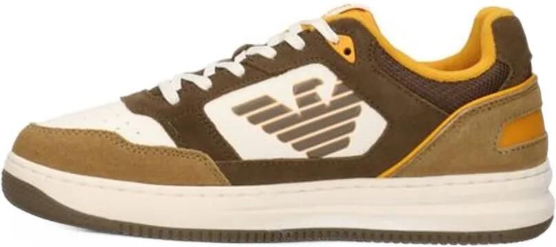 Ea7 Emporio Ar i logo-patch panelled sneakers Bruin