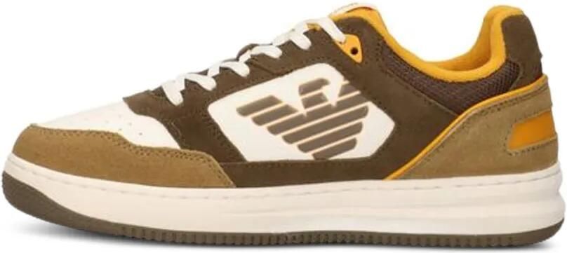 Ea7 Emporio Ar i logo-patch panelled sneakers Bruin