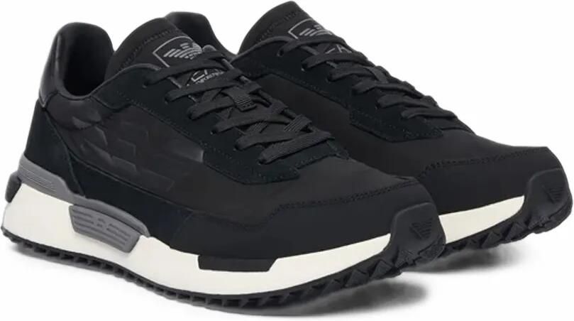 Ea7 Emporio Ar i logo-patch panelled sneakers Zwart - Foto 3