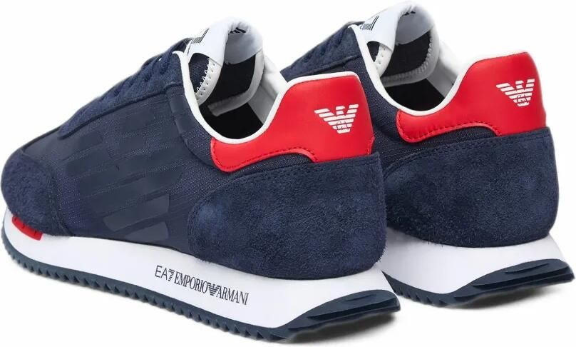 Ea7 Emporio Ar i logo-patch suede-panel sneakers Blauw - Foto 3