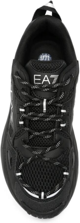Ea7 Emporio Armani logo-print panelled sneakers Zwart - Foto 4