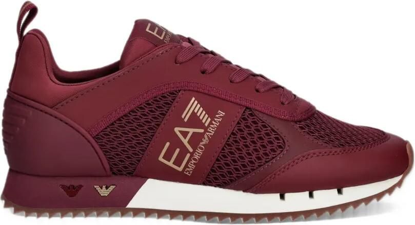 Ea7 Emporio Ar i mesh-panel logo-print sneakers Rood