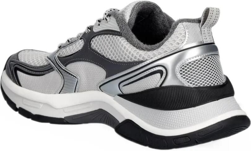 Ea7 Emporio Ar i mesh-panelled logo-print sneakers Grijs - Foto 3