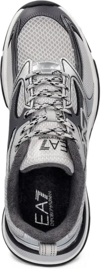 Ea7 Emporio Ar i mesh-panelled logo-print sneakers Grijs - Foto 4