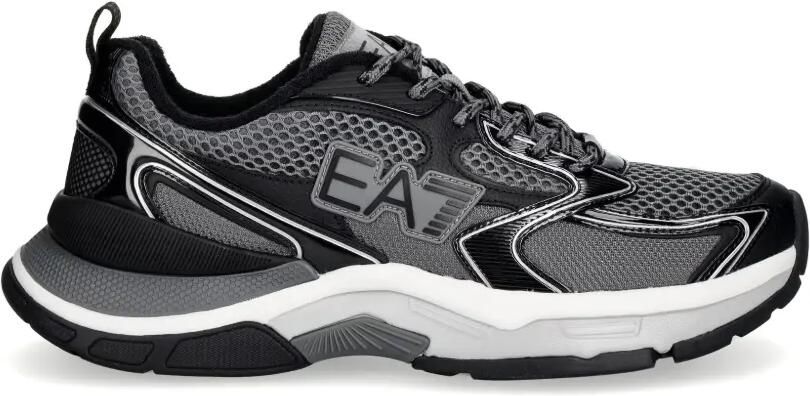 Ea7 Emporio Ar i Mesh sneakers met logo-patch Zwart