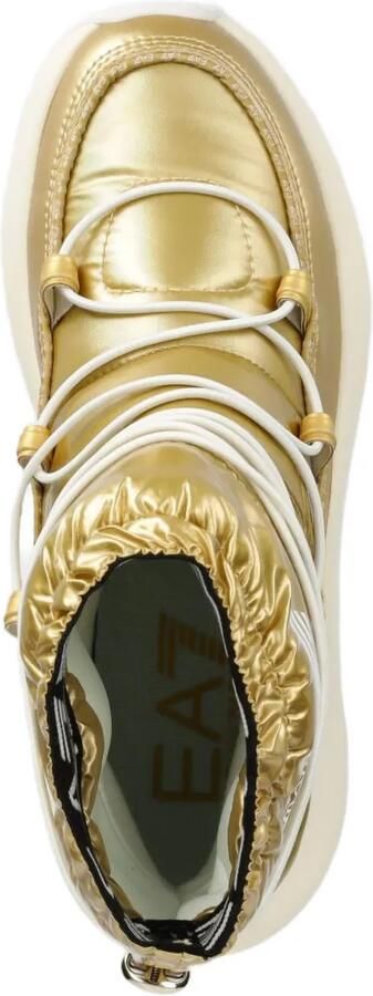 Ea7 Emporio Armani Metallic gewatteerde enkellaarzen R369 GOLD - Foto 3
