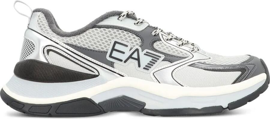 Ea7 Emporio Armani Predator low-top sneakers met metallic vlak Grijs