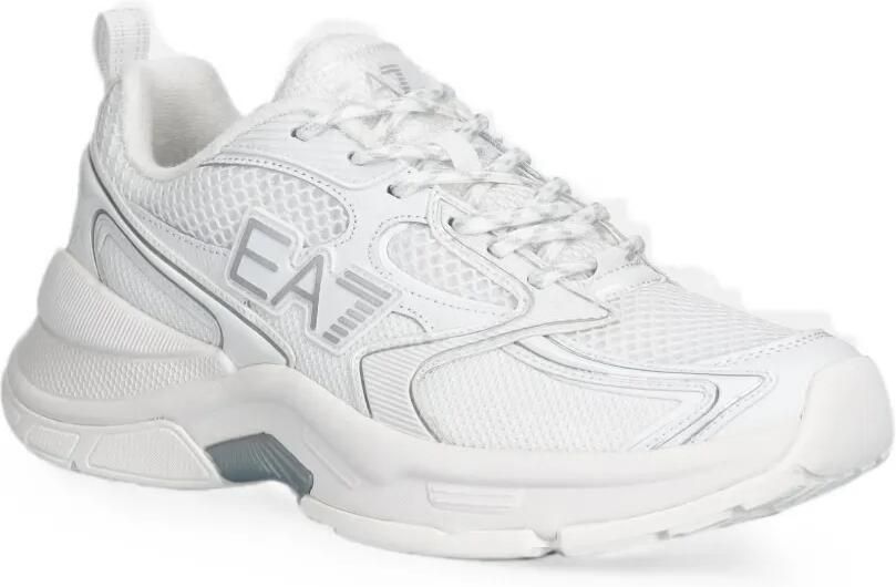 Ea7 Emporio Ar i Predator sneakers in mesh and tumbled leather Wit