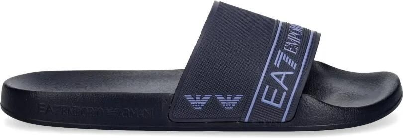Ea7 Emporio Armani Slippers met logoprint Blauw