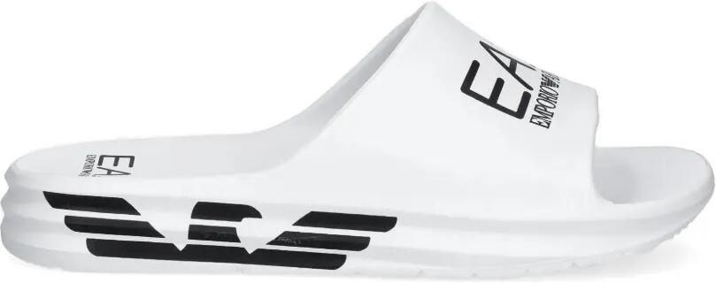 Ea7 Emporio Armani Slippers met logoprint Wit
