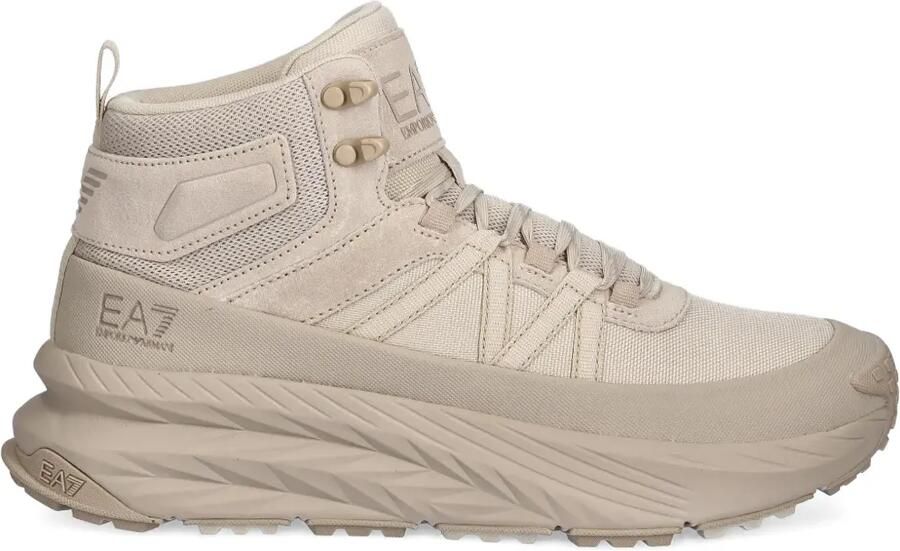 Ea7 Emporio Ar i Sneakers met logo Beige