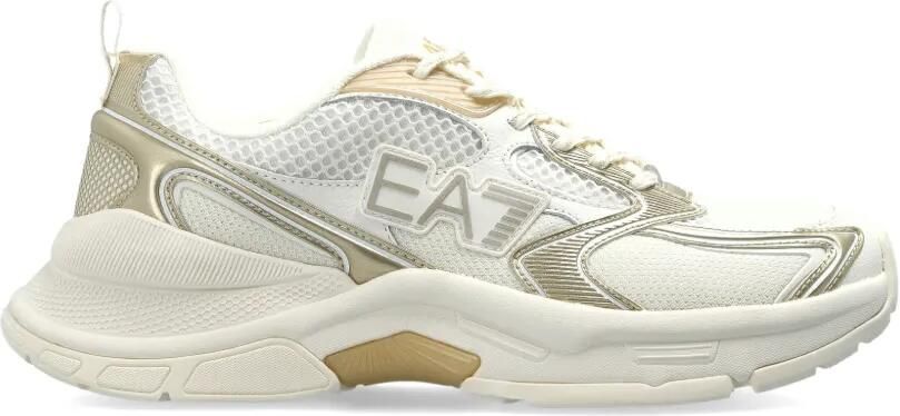 Ea7 Emporio Armani Sneakers met logo Beige