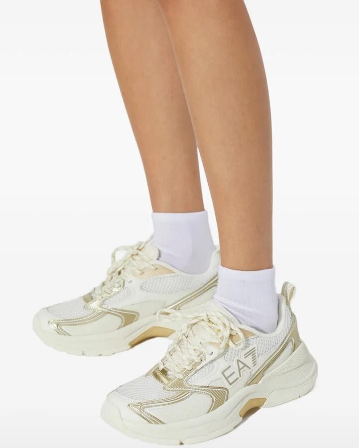 Ea7 Emporio Armani Sneakers met logo Beige - Foto 2
