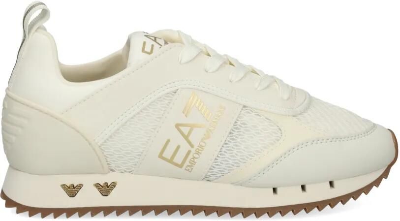 Ea7 Emporio Armani Sneakers met logo Beige