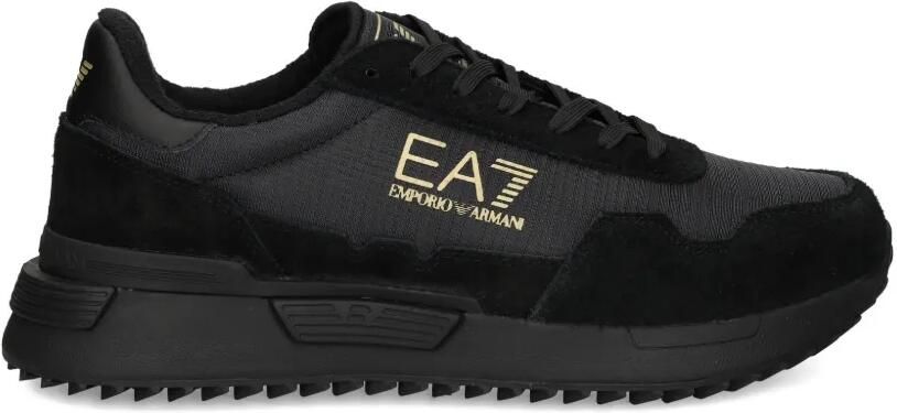 Ea7 Emporio Armani Sneakers met logo Zwart