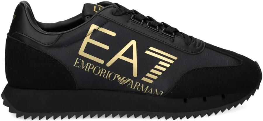Ea7 Emporio Armani Sneakers met logodetail Zwart