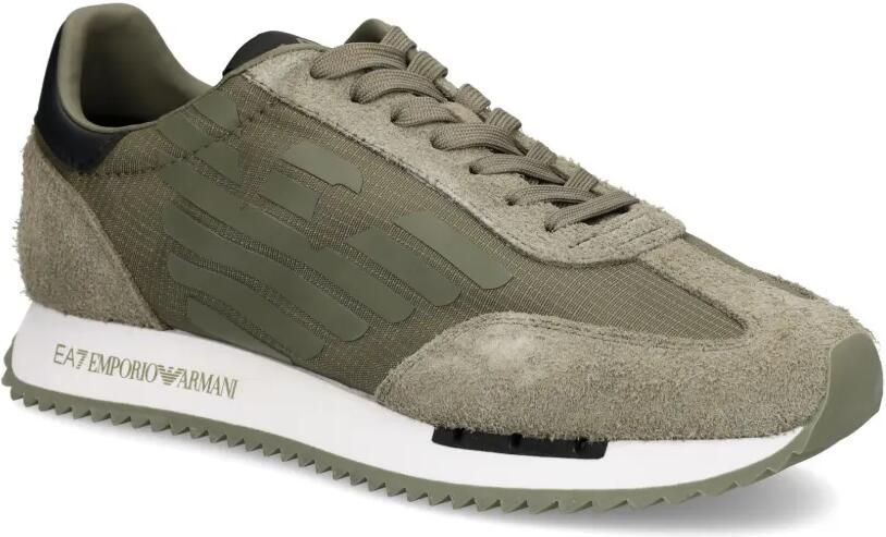 Ea7 Emporio Armani Sneakers met logopatch Groen - Foto 2