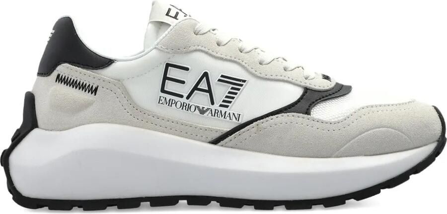 Ea7 Emporio Armani Sneakers met logopatch Wit