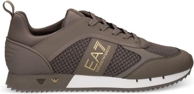 Ea7 Emporio Armani Sneakers met logoprint Bruin