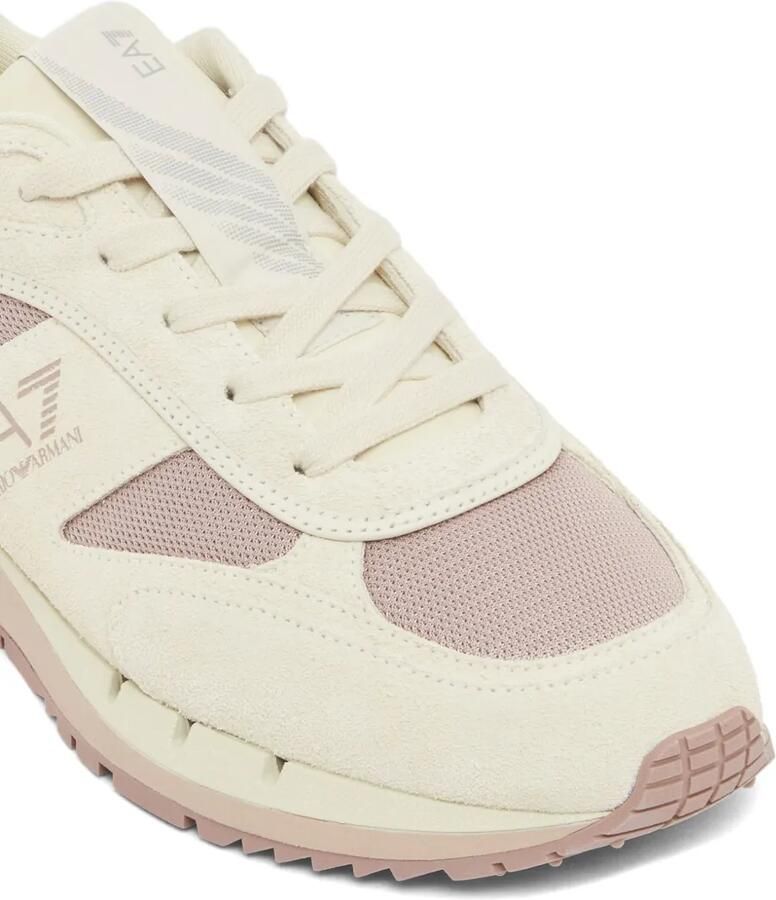 Ea7 Emporio Armani Sneakers met mesh vlak en zool met textuur Beige - Foto 2