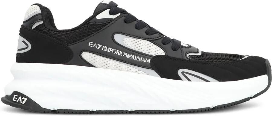 Ea7 Emporio Armani Sneakers met mesh vlak Zwart - Foto 2