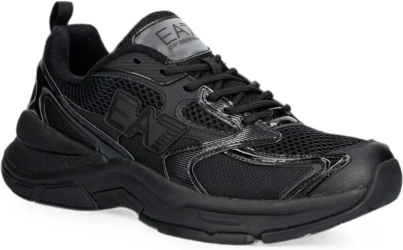 Ea7 Emporio Ar i Sneakers met mesh vlakken en logo-patch Zwart - Foto 2