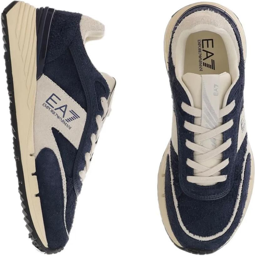 Ea7 Emporio Armani Sneakers met suède vlakken Blauw - Foto 3