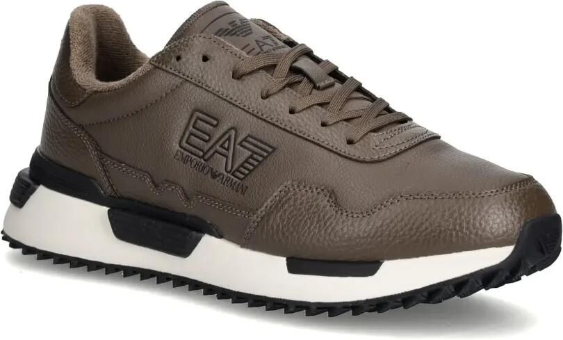 Ea7 Emporio Ar i Sneakers met textuur en logo-print Bruin - Foto 3