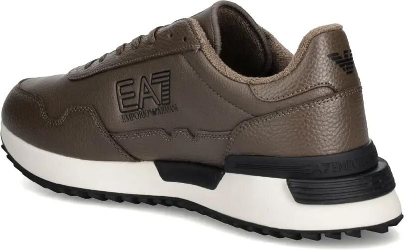 Ea7 Emporio Ar i Sneakers met textuur en logo-print Bruin - Foto 2