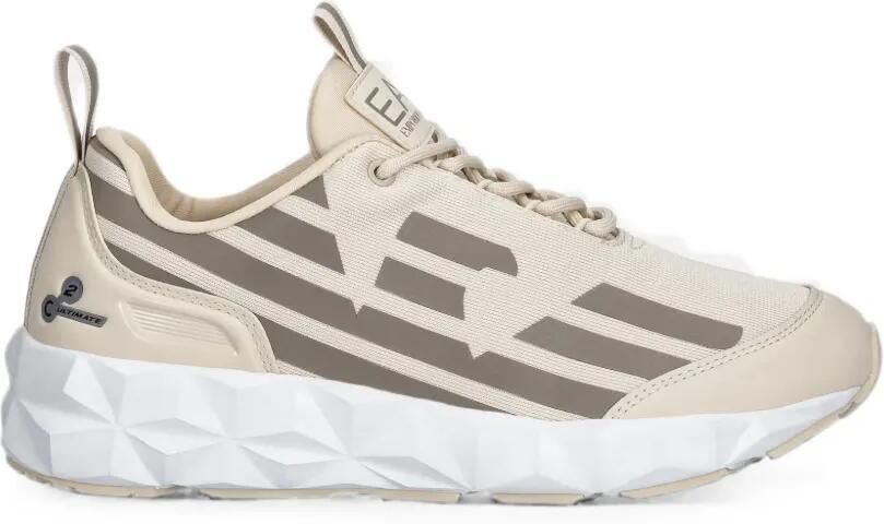 Ea7 Emporio Armani Sneakers met vlakken en logoprint Beige