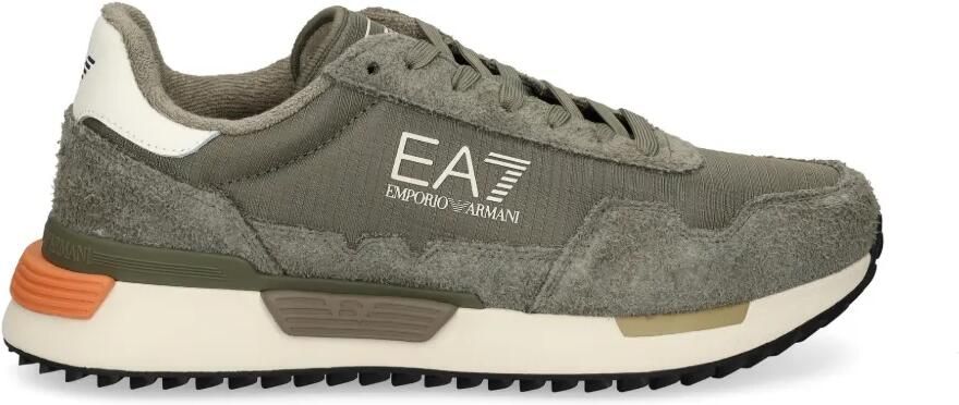 Ea7 Emporio Armani Sneakers met vlakken en logoprint Groen