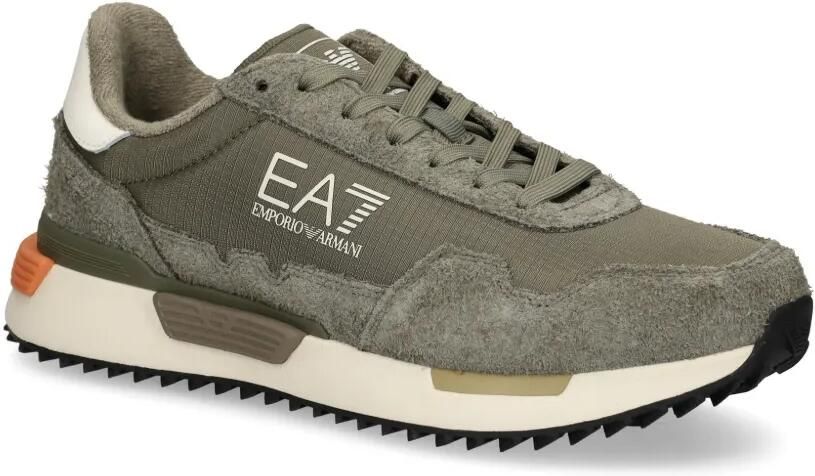 Ea7 Emporio Armani Sneakers met vlakken en logoprint Groen - Foto 4