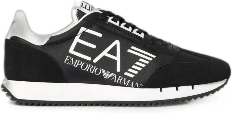 Ea7 Emporio Armani Sneakers met vlakken en logoprint Zwart