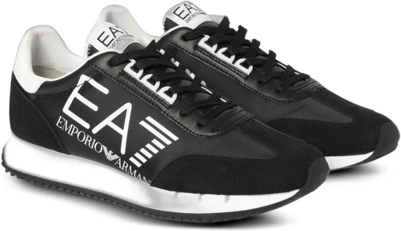 Ea7 Emporio Armani Sneakers met vlakken en logoprint Zwart - Foto 3