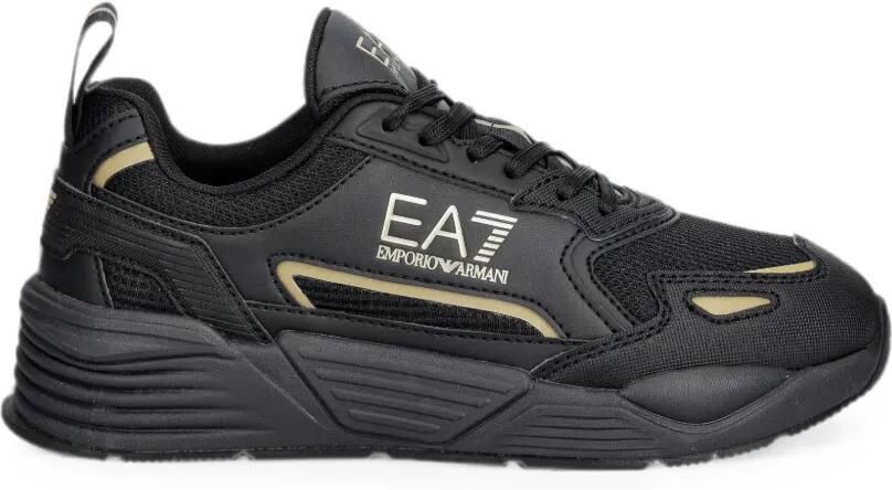 Ea7 Emporio Armani Sneakers met vlakken en logoprint Zwart