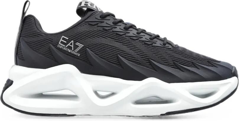 Ea7 Emporio Armani Sneakers met vlakken en logoprint Zwart